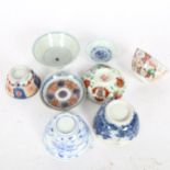 Various Chinese ceramic bowls, including bat and fruit dish, largest diameter 10cm (8)