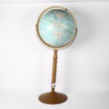 A Replogle 12" World Nation Series globe, on pedestal stand, height 77cm Globe quite faded with a