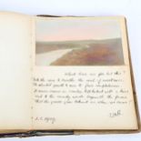 A late 19th/early 20th century sketch and notebook, with various hand paintings and drawings, mostly