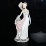 A Lladro porcelain 'Dama Charleston' figure, height 34cm No chips cracks or restoration