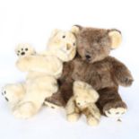 A large Merrythought teddy bear, a Merrythought pyjama case, a Wendy Boson bear etc