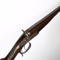THOMAS TURNER - a rare double-barrel shotgun, with rebounding back-action locks with scroll and game