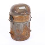 A First World War Period French gas mask canister, height 16cm