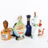 Various novelty spirit bottles, including Michter's Sour Mash Pot Still Whiskey (7)