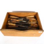 A quantity of Vintage working tools and chisels