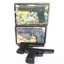 2 replica pistols, both boxed (2)
