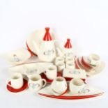 1950s' Carltonware Orbit design tea and coffee set Pieces as shown in photograph - no additional