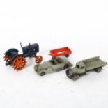 A group of diecast vehicles, including Dinky