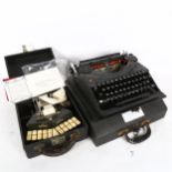 A Brother Deluxe 850TR typewriter, serial no. SN64839699, and a Stena Grand Jean 290 typewriter