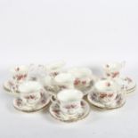 Royal Albert 'Lavender Rose' pattern tea and cake service for 6 people