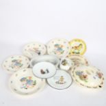 Various nursery ware ceramics, including Royal Doulton, Shelley, Poole etc