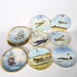 6 Coalport limited edition Battle of Britain collector's plates, and 6 Great Ships Of The Golden Age