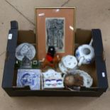 Various collectables, including Liberty Beanie elephant, Meissen teapot, Dresden cabinet cups and