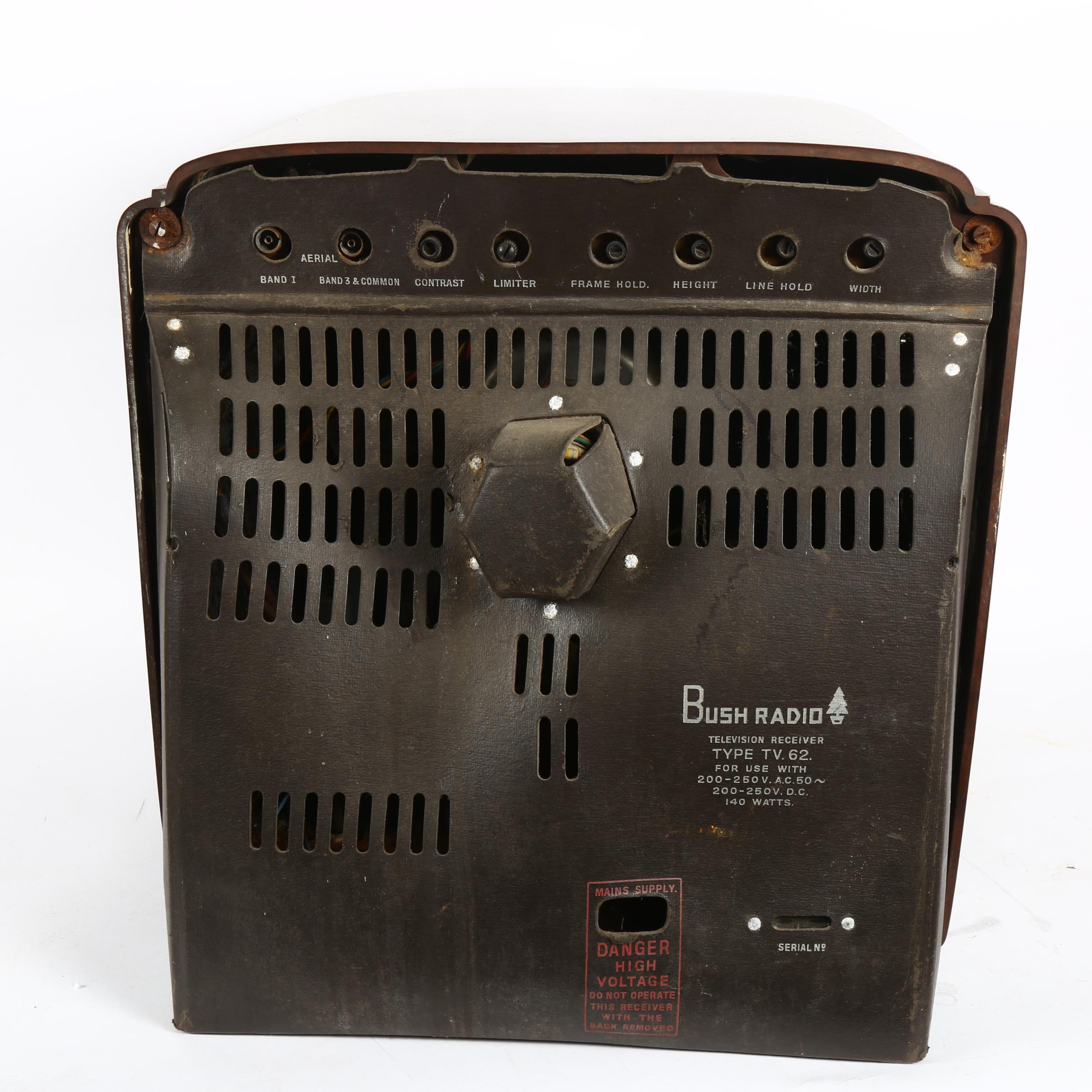 An Art Deco Bakelite Bush radio television receiver TV62, width 42cm - Image 2 of 2