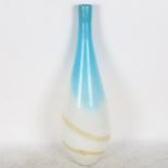 A large Studio glass 'beech'? bottle vase, height 54cm