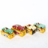 4 boxed Dinky toys, a selection of racing vehicles including Aston Martin DB3 Sports