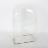 A glass dome, internal measurements: W25.5cm, H43cm, D16cm General nicks around base, otherwise no