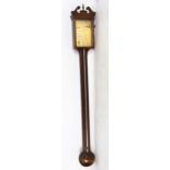 An Edwardian style mahogany stick barometer and thermometer, by Thomas Weight, height 94cm