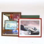 Various motorcar advertising signs, including Rolls Royce mirror (6)