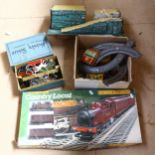 A Hornby Country Local electric train set, tinplate track, tunnel, engine, station etc