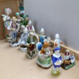 11 various porcelain figures