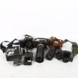 Various Vintage cameras, including Canon T50, Minolta XE-1, Bolex, Paillard K1 etc