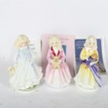 3 Royal Doulton limited edition NSPCC figures, comprising Faith Hope and Charity, height 21cm (3)