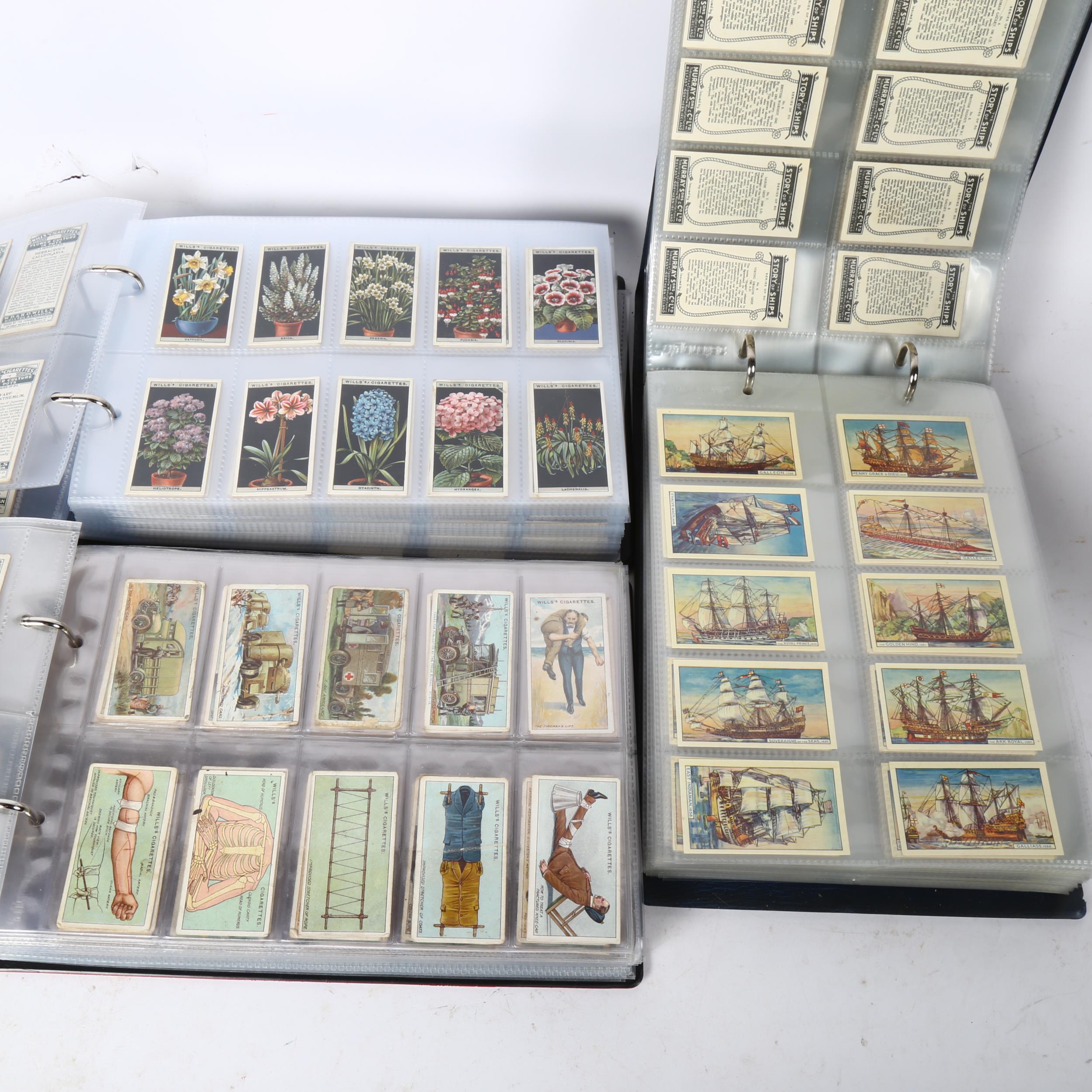 3 cigarette card albums, all filled with various sets