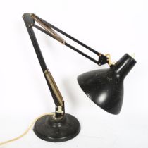 A Vintage black anglepoise desk lamp, shade diameter 21cm