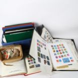 A large quantity of Vintage postage stamp albums and loose stamps