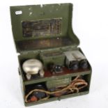 P T & EW LTD - a military telephone set, D.MK.V, serial no. 36842, 1940, width 25cm