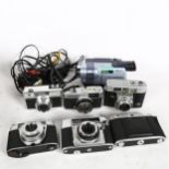 Various Vintage cameras, including Kodak, Sony etc