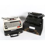 A Remington Noiseless portable typewriter, and a Brother Deluxe 850TR typewriter, both cased (2)