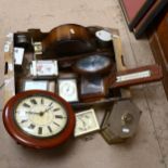 Various clocks and barometers