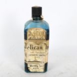 A Vintage bottle of writing ink, by Pelican Ink Soul Manufacturer, 4001 Bluish Flowing, bottle