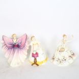 ROYAL DOULTON - 3 figurines, including Happy Birthday HN3095, Isadora HN2938, and Shirley HN2702