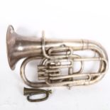 F BESSON - a silver plated and "Prototype" tuba (A/F), length 56cm