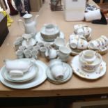 A Royal Doulton "Birkshire" pattern part-service, including coffee pot, 3 dinner plates, coffee cans