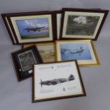 A group of military (Naval and RAF) prints and photographs, including John Howard Worsley, including