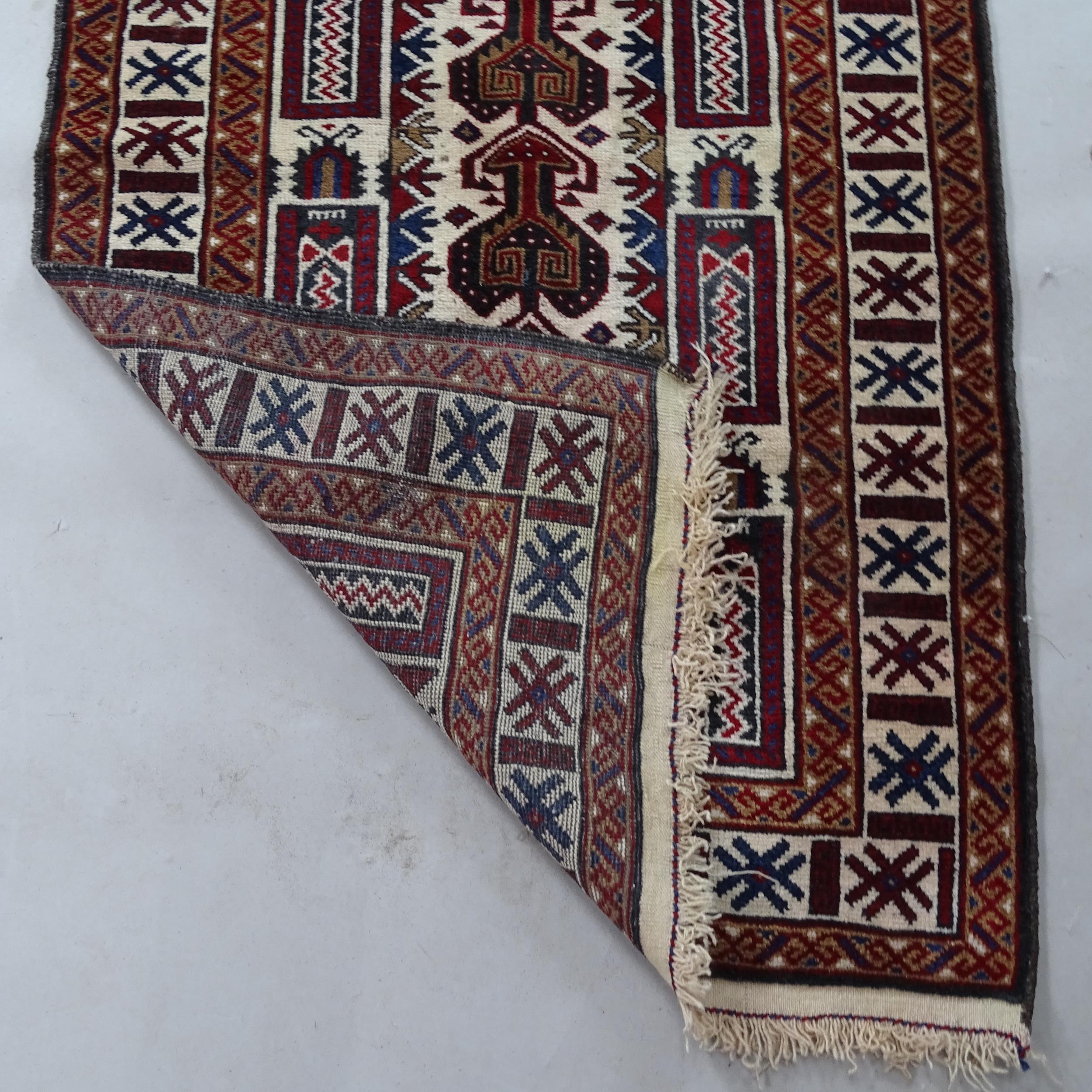 A red and cream ground Afghan prayer rug, 150cm x 83cm - Image 2 of 2