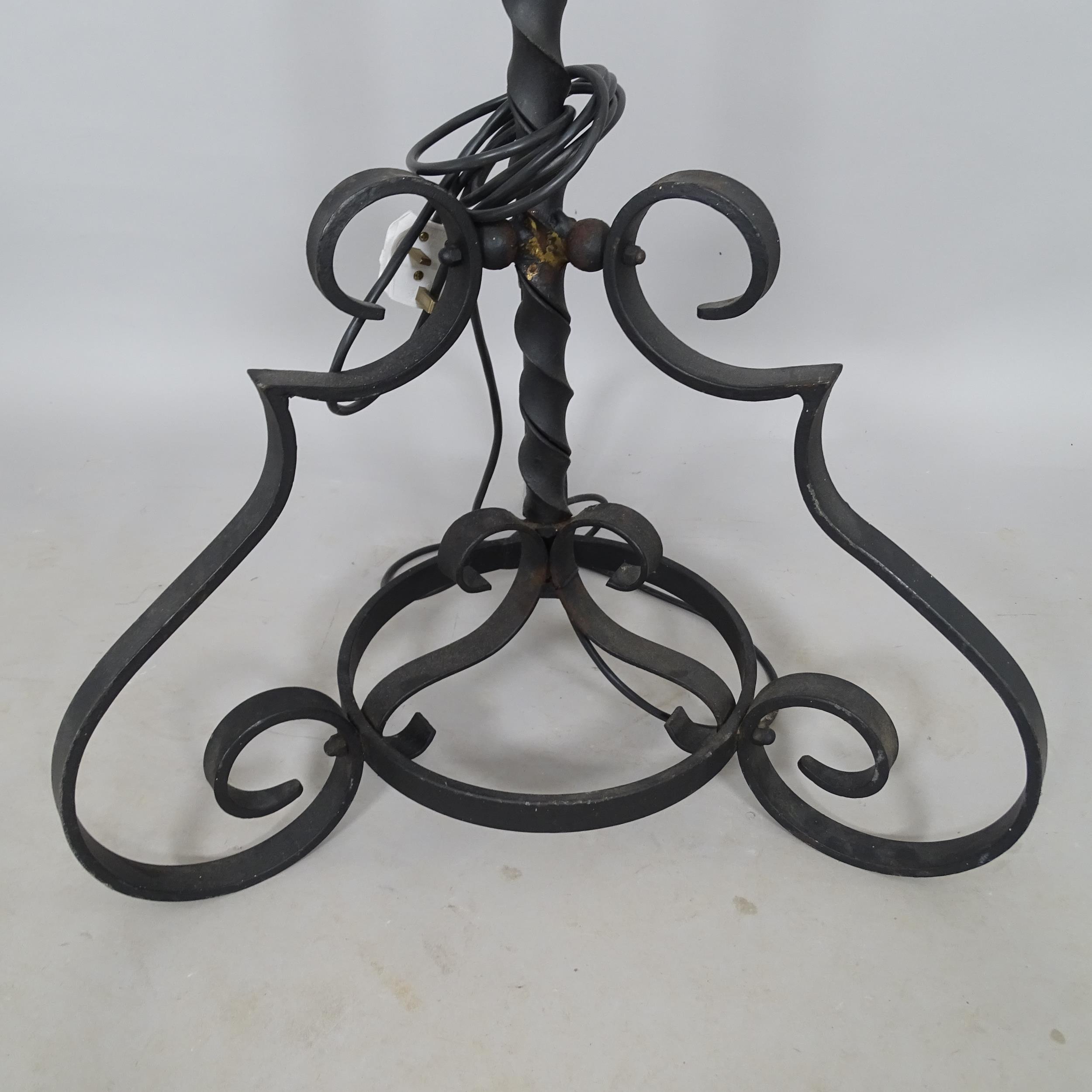 A wrought-iron standard lamp, height to bayonet 150cm - Image 2 of 2