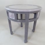 A contemporary design side or lamp table, 55cm x 56cm
