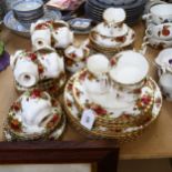 Royal Albert Old Country Roses tea, coffee and dinnerware, including jugs and preserve pot