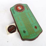 Sarony Cigarettes Monte Carlo Roulette tin, circa 20s/30s, complete with sets of rules and