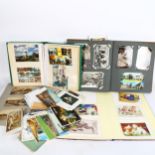 4 various postcard albums, topographical and vacation