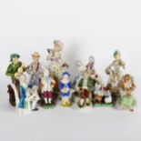 11 various porcelain figures