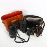 A pair of Tecnar by Swift 8x30 binoculars, serial no. 15445, cased, and a pair of Zenith 10x50