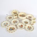 A group of Vintage Royal Doulton Bunnykins pattern nursery ware, including bowls and mugs