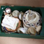 A boxful of invalid cups, decorative plates etc