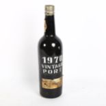 A 1970 Vintage Port bottle, produced bottled and shipped by Gonzalez, Byass & Co